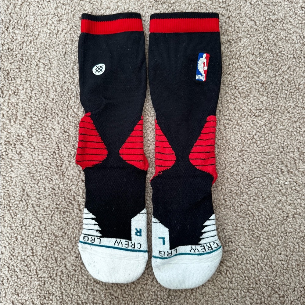 Stance Fusion 559 NBA Crew Socks Toronto Raptors Black Red White Men Large, 8-12